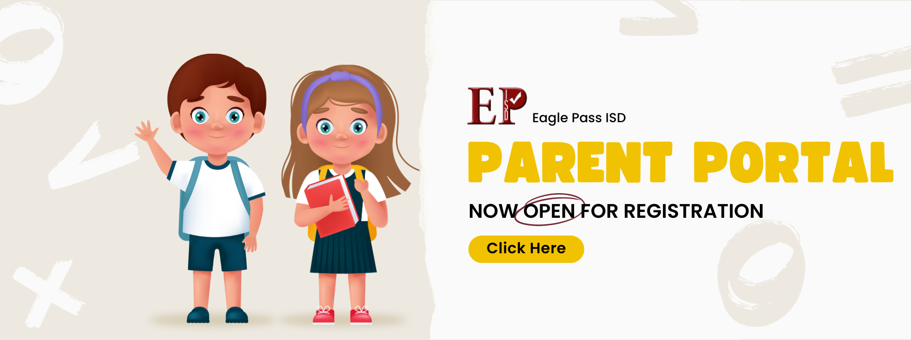 Parent Portal Open banner
