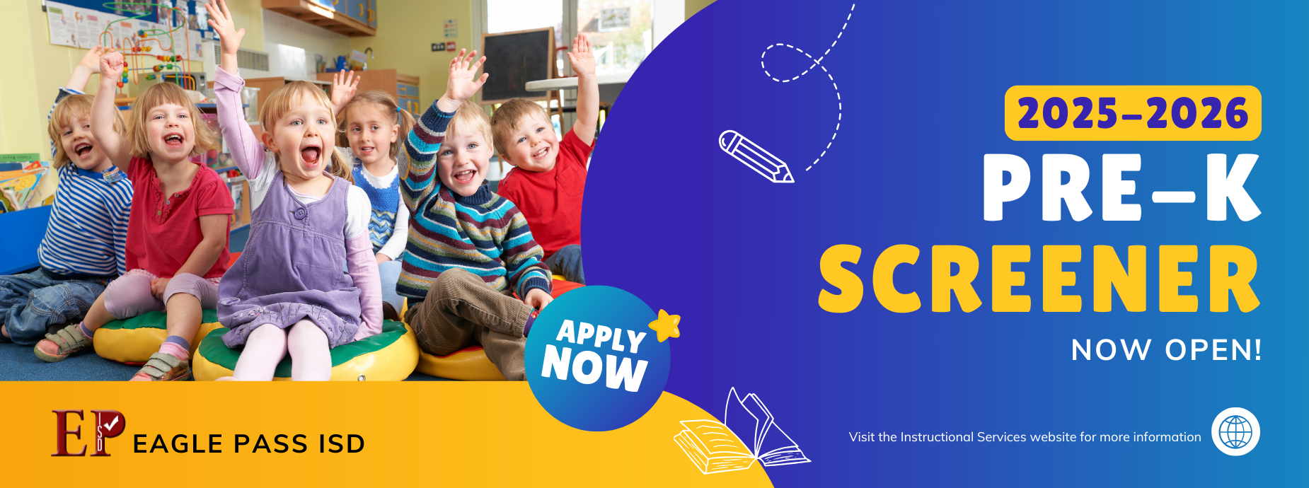 Pre-K Screener is now open banner