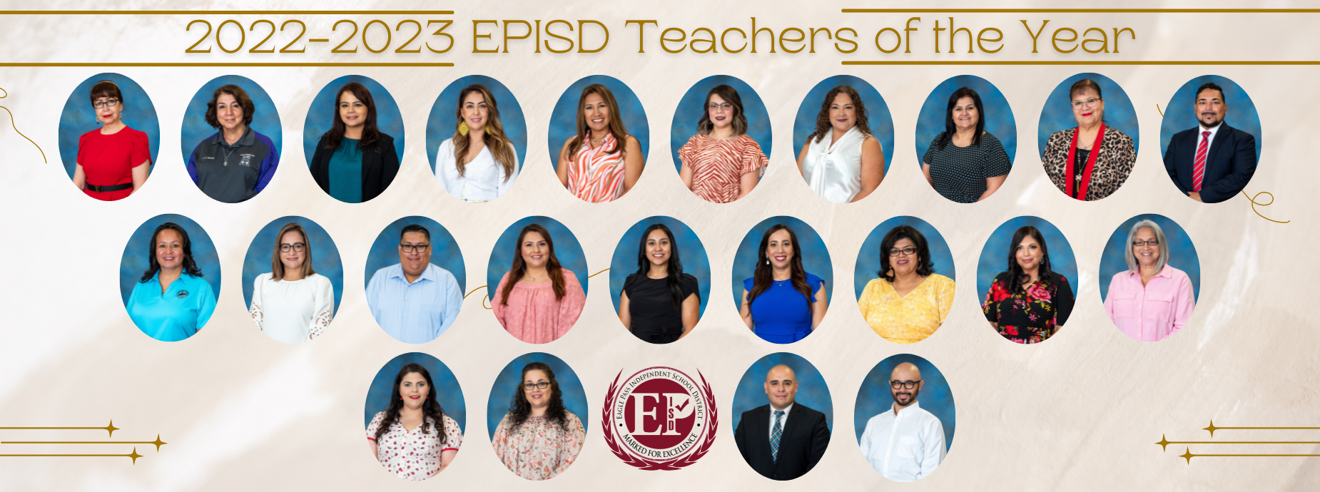2022 - 2023 EPISD Teachers of the Year banner